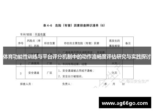 体育功能性训练与平台评分机制中的动作流畅度评估研究与实践探讨